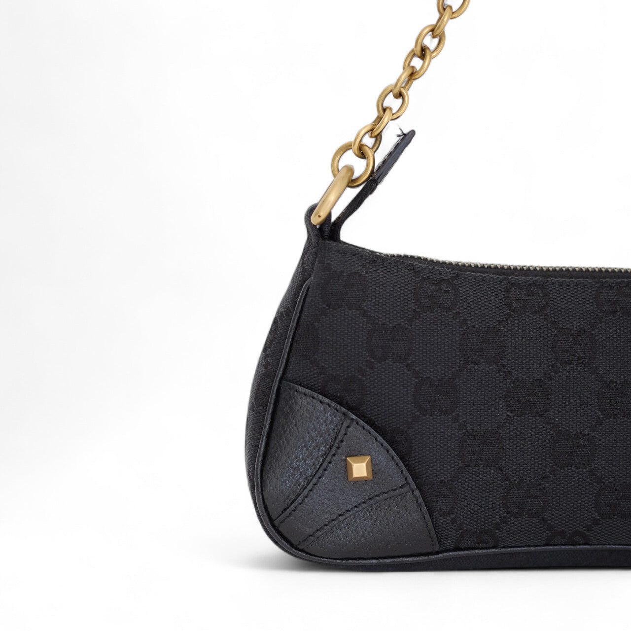 Gucci GG Canvas Black Mini Shoulder Bag