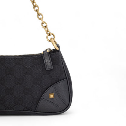 Gucci GG Canvas Black Mini Shoulder Bag