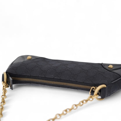 Gucci GG Canvas Black Mini Shoulder Bag