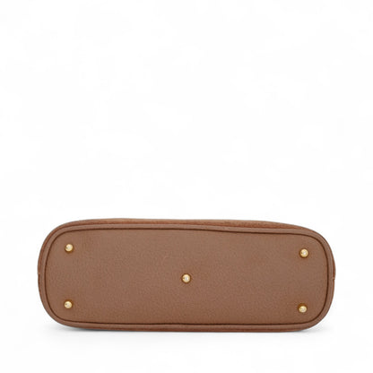 Gucci Brown Suede Bamboo Top Handle Bag