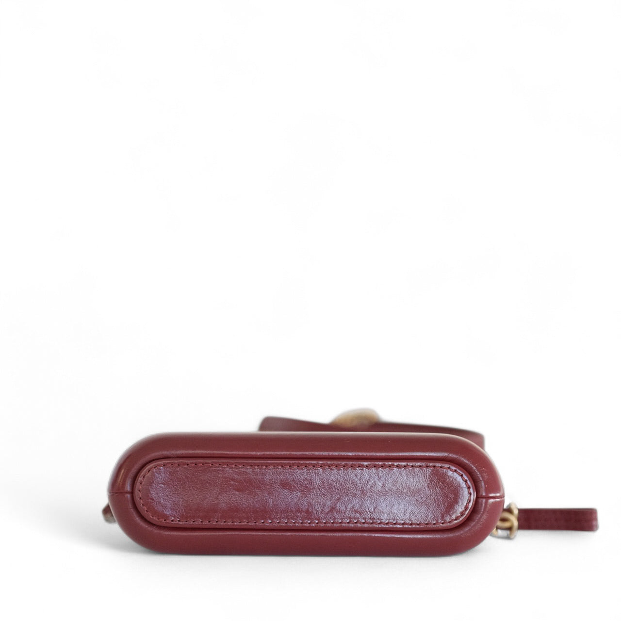 Chanel Gabrielle Tweed Burgundy Clutch with Chain
