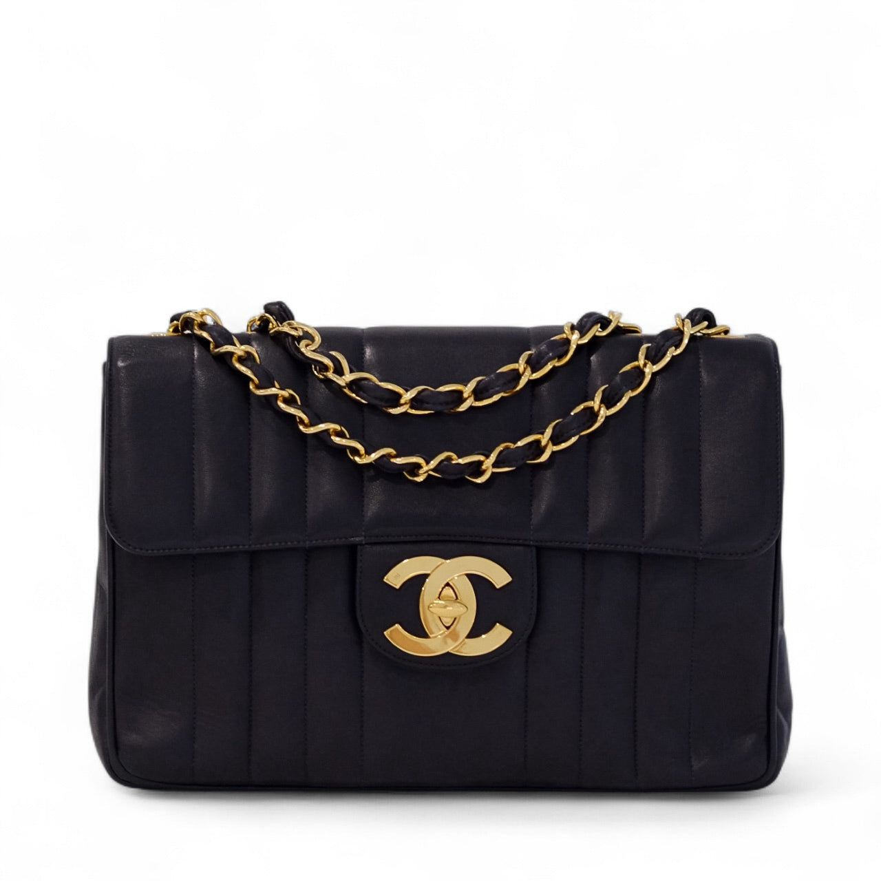 Chanel Vintage Mademoiselle Lambskin Flap Bag