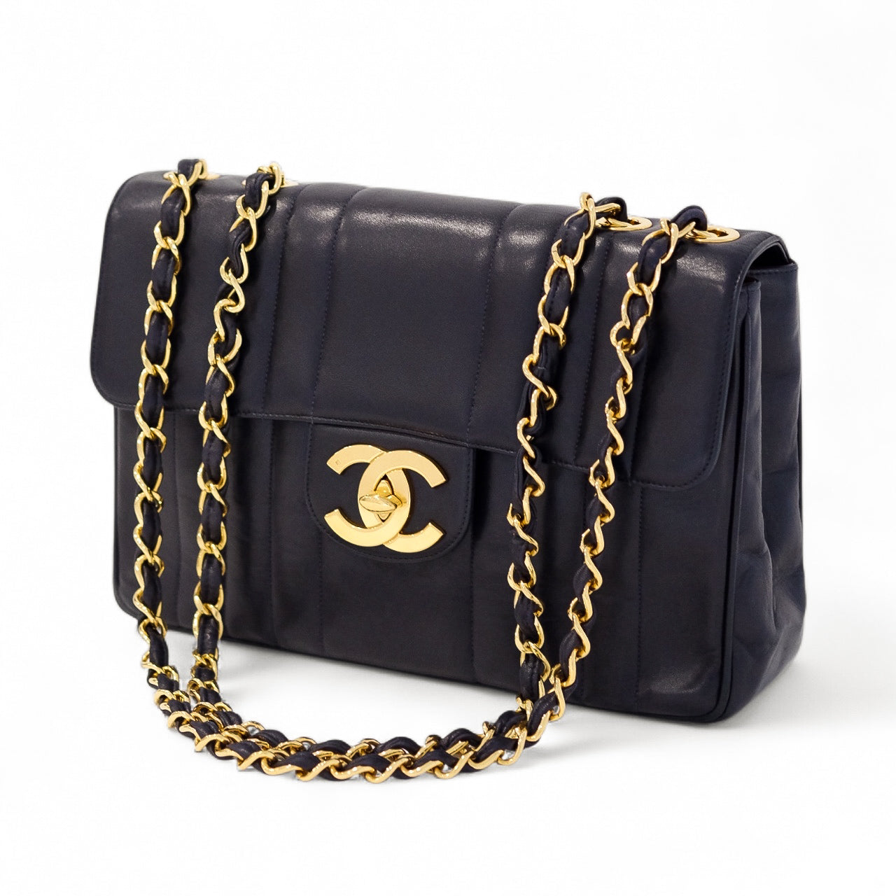 Chanel Vintage Mademoiselle Lambskin Flap Bag