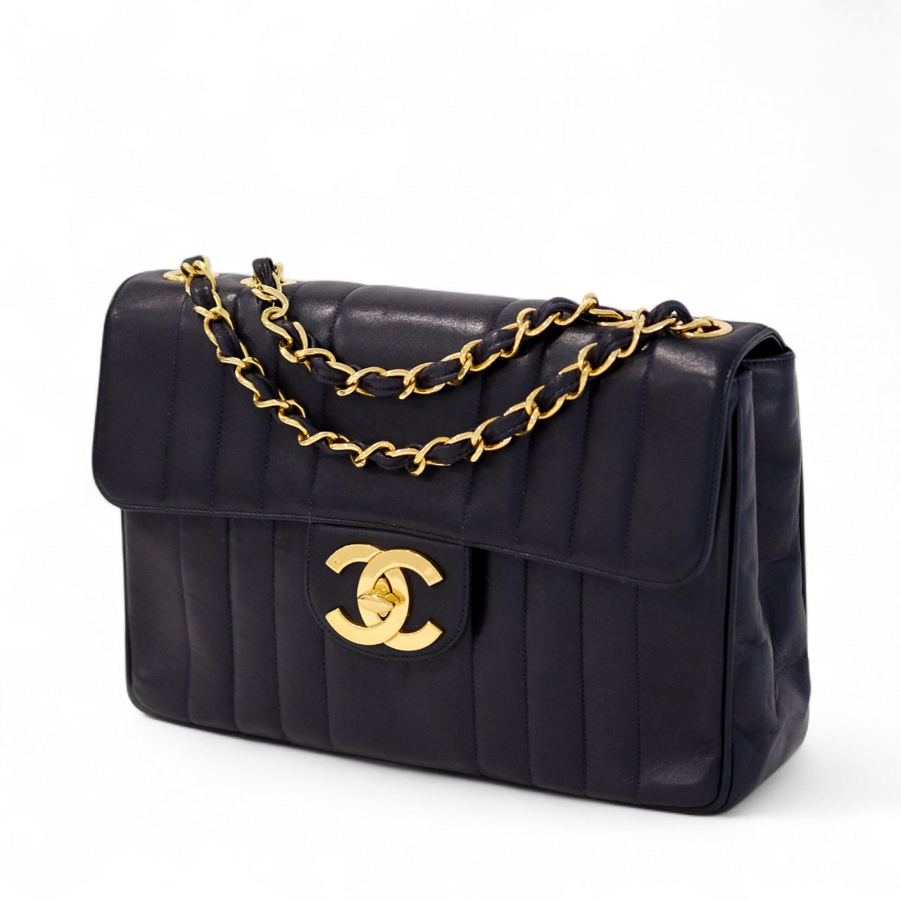 Chanel Vintage Mademoiselle Lambskin Flap Bag