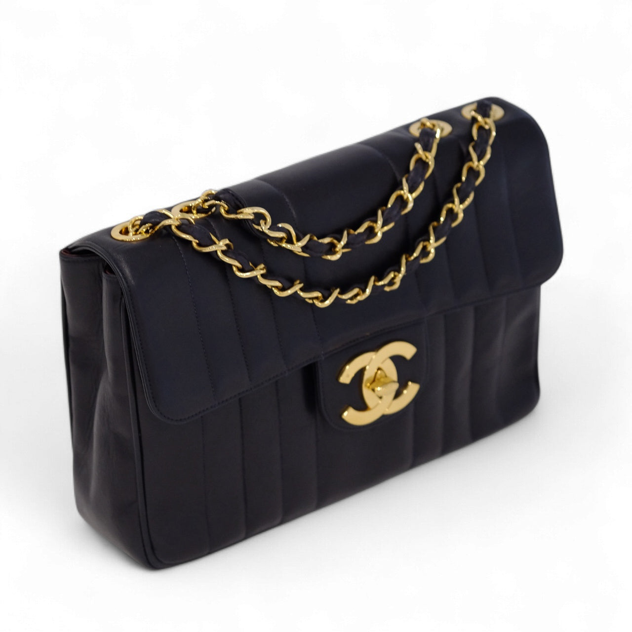 Chanel Vintage Mademoiselle Lambskin Flap Bag