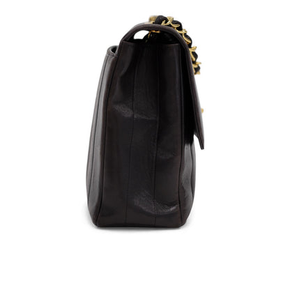 Chanel Vintage Mademoiselle Vertical Quilted Flap Bag