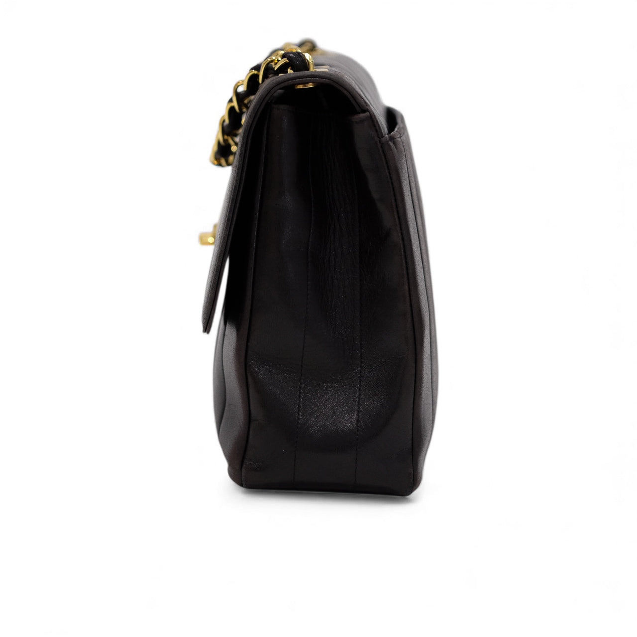 Chanel Vintage Mademoiselle Vertical Quilted Flap Bag