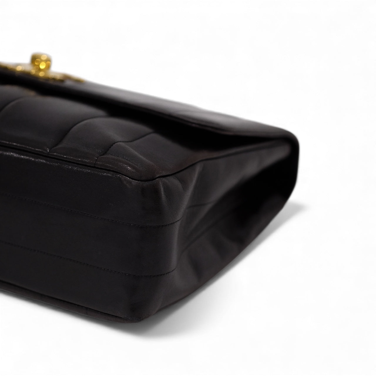 Chanel Vintage Mademoiselle Vertical Quilted Flap Bag