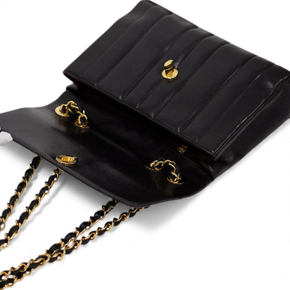 Chanel Vintage Mademoiselle Vertical Quilted Flap Bag
