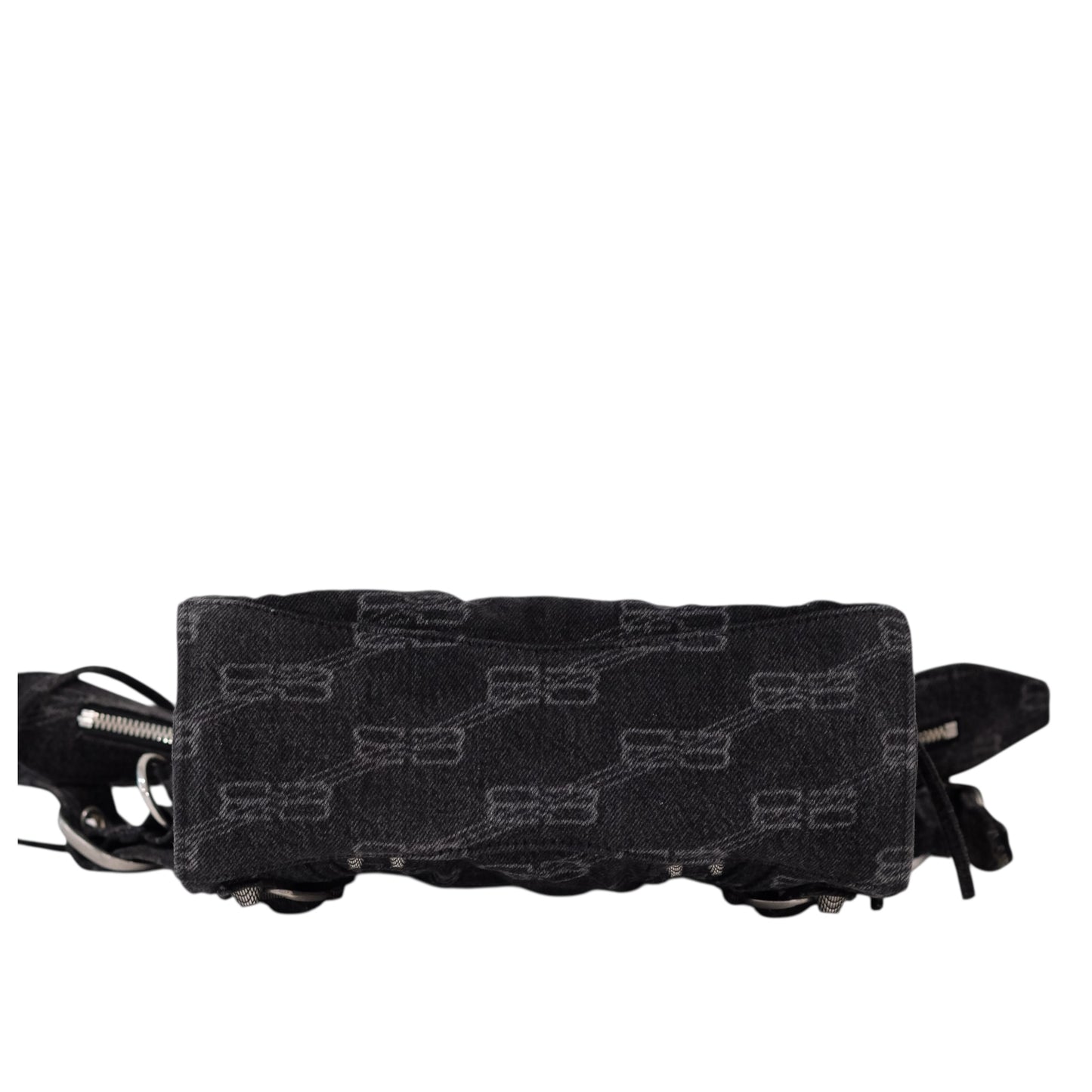 Balenciaga Denim Neo Cagole City XS Black Shoulder Bag