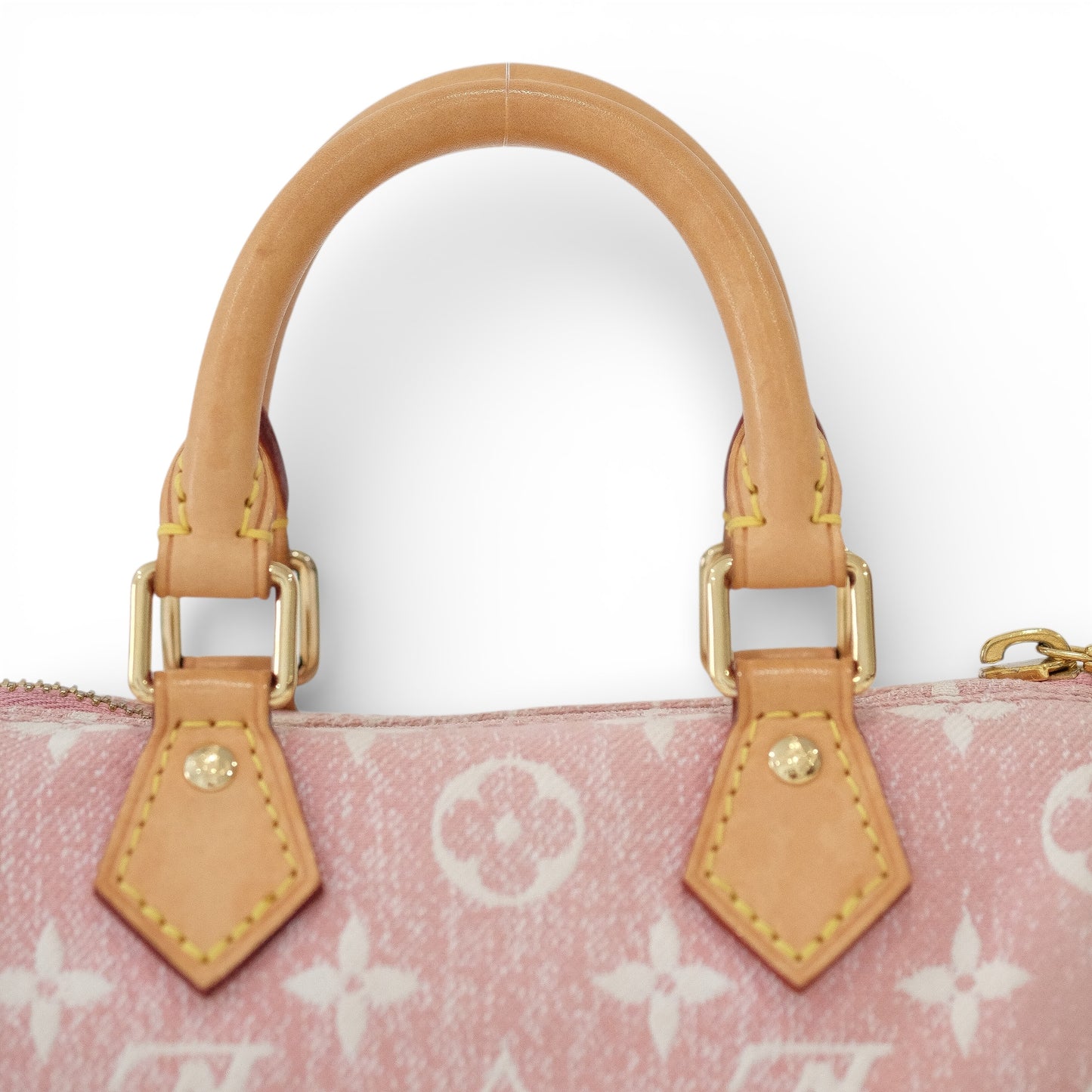 Louis Vuitton Nano Speedy Pink Denim Bag