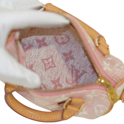 Louis Vuitton Nano Speedy Pink Denim Bag