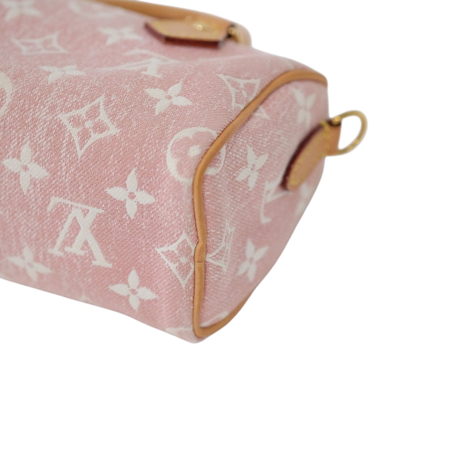 Louis Vuitton Nano Speedy Pink Denim Bag