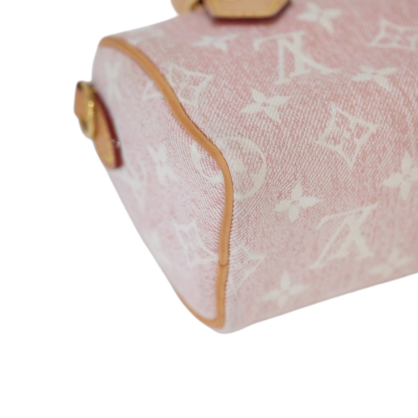 Louis Vuitton Nano Speedy Pink Denim Bag