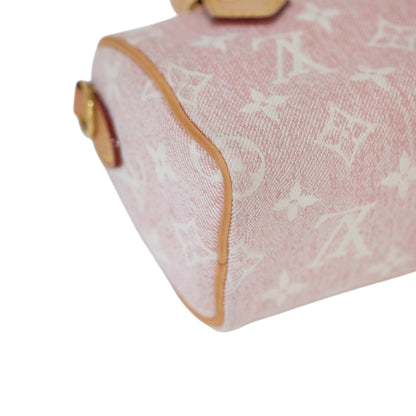 Louis Vuitton Nano Speedy Pink Denim Bag