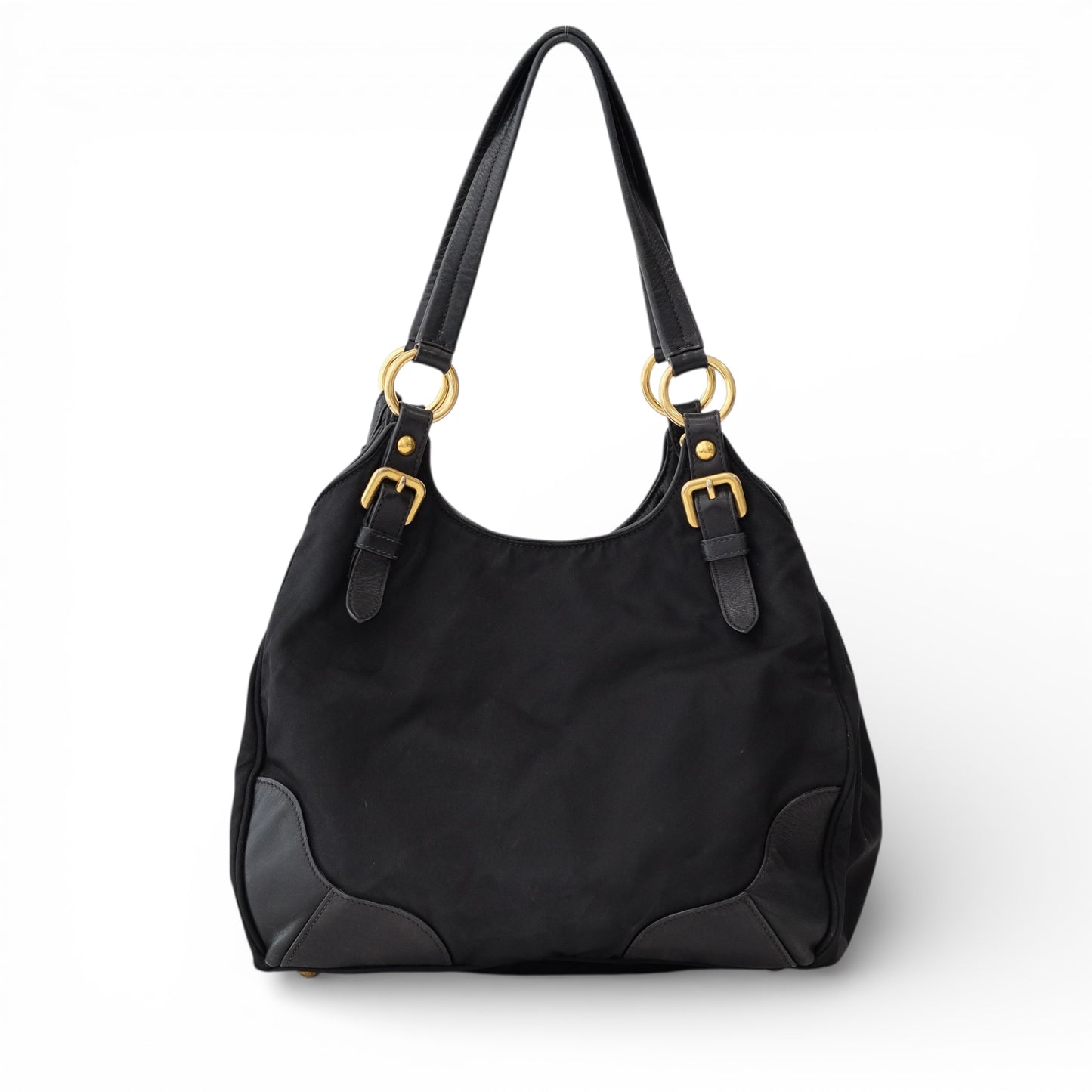 Pravda Tessuto Nylon Black Shoulder Bag