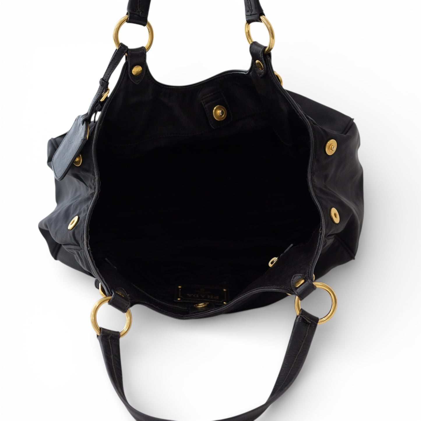 Pravda Tessuto Nylon Black Shoulder Bag