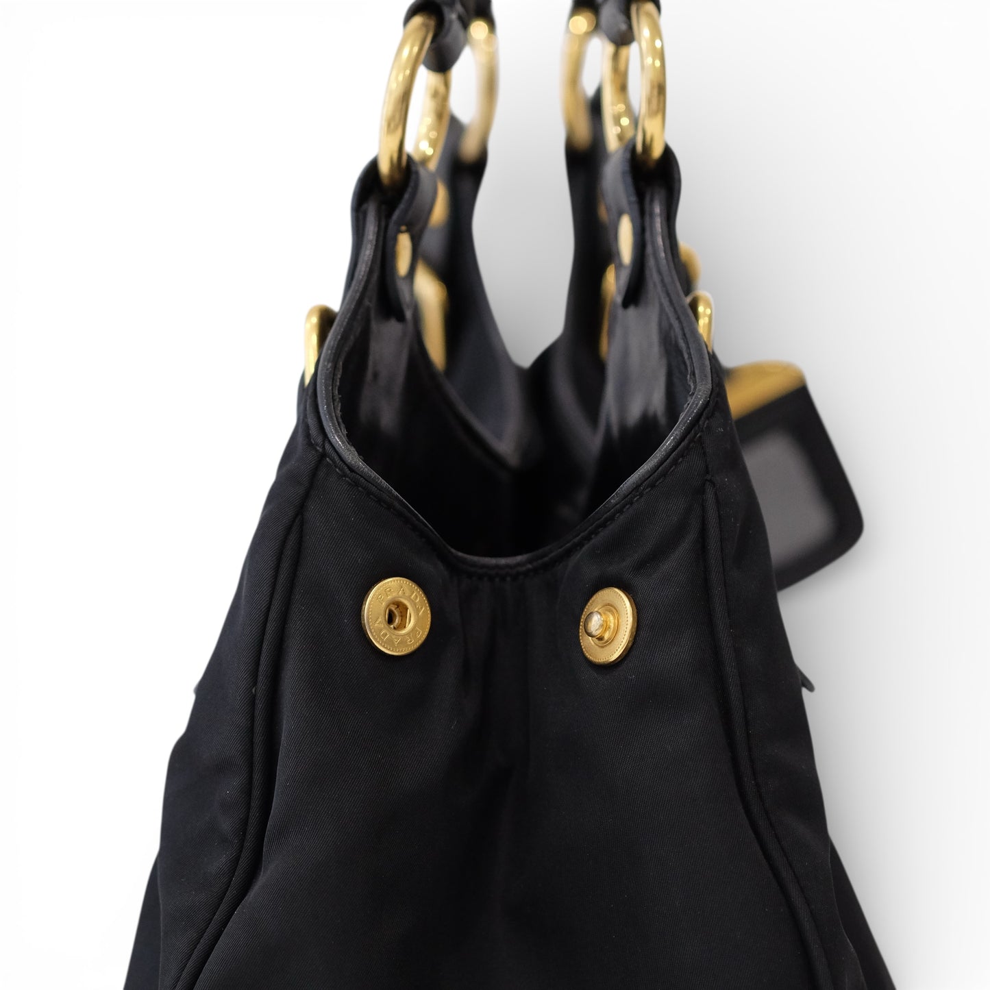 Pravda Tessuto Nylon Black Shoulder Bag