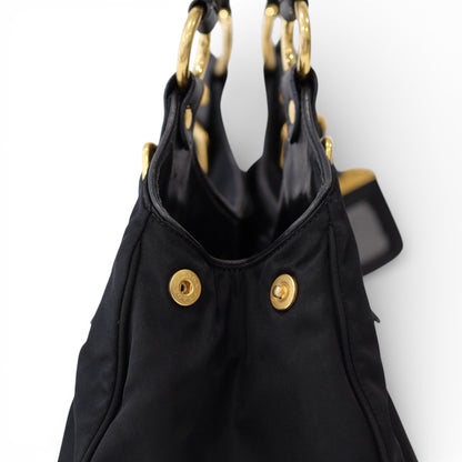 Pravda Tessuto Nylon Black Shoulder Bag