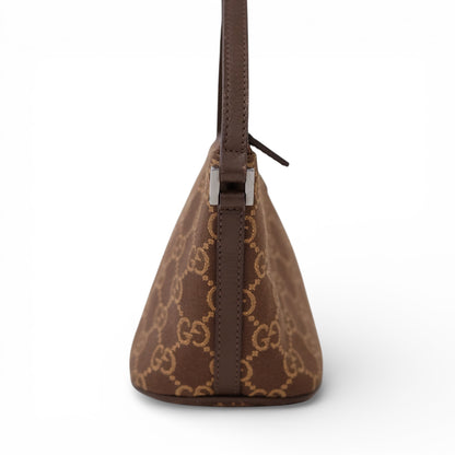 Gucci Monogram Brown Canvas Boat Pochette