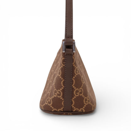 Gucci Monogram Brown Canvas Boat Pochette