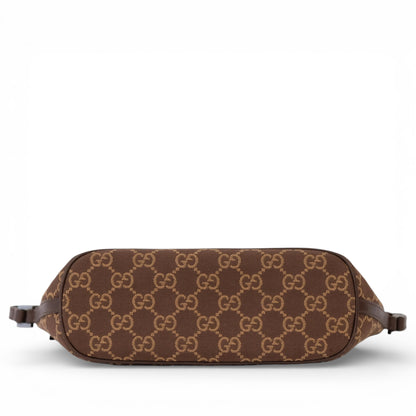 Gucci Monogram Brown Canvas Boat Pochette