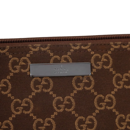 Gucci Monogram Brown Canvas Boat Pochette