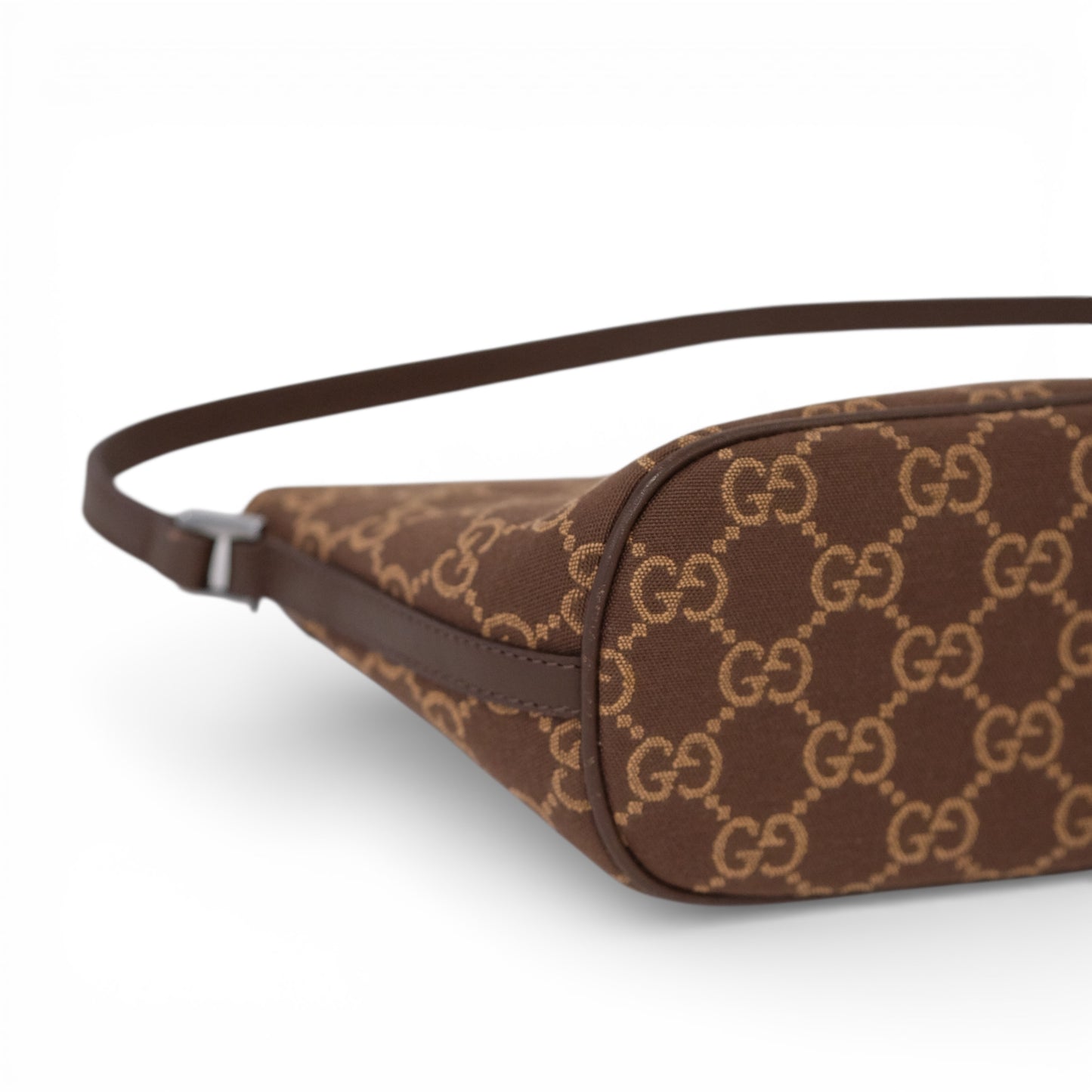 Gucci Monogram Brown Canvas Boat Pochette
