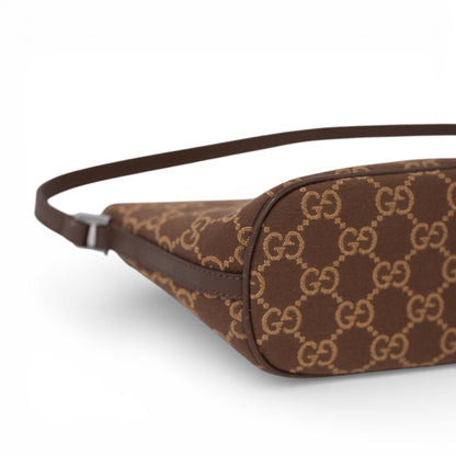 Gucci Monogram Brown Canvas Boat Pochette