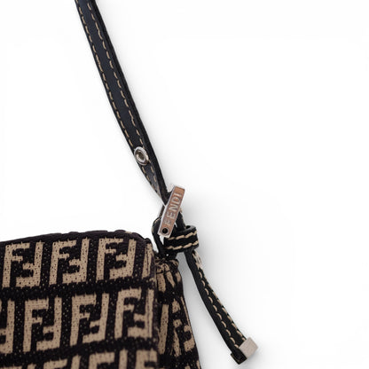 Fendi Zucchino Mini Baguette Shoulder Bag