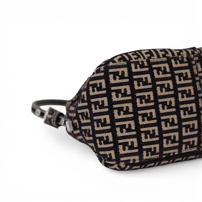 Fendi Zucchino Mini Baguette Shoulder Bag