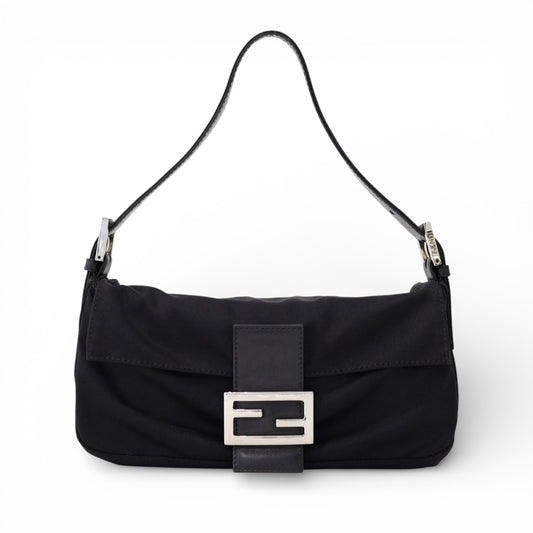 Fendi Nylon Baguette Shoulder Bag