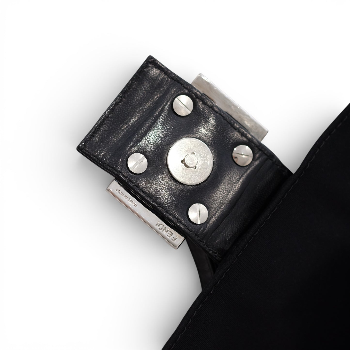 Fendi Nylon Baguette Shoulder Bag