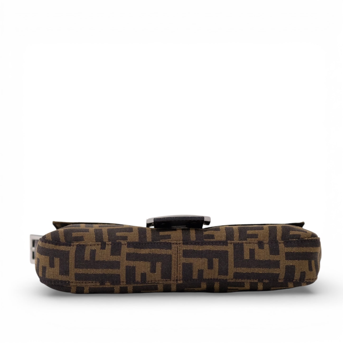 Fendi Zucca Baguette Brown Canvas Shoulder Bag