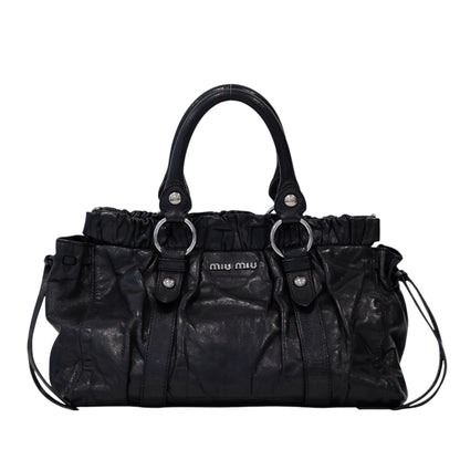 Miu Miu Vitello Lux Black Bag