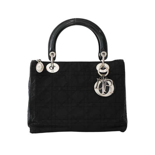 Dior Vintage Medium Lady Dior Cannage Nylon