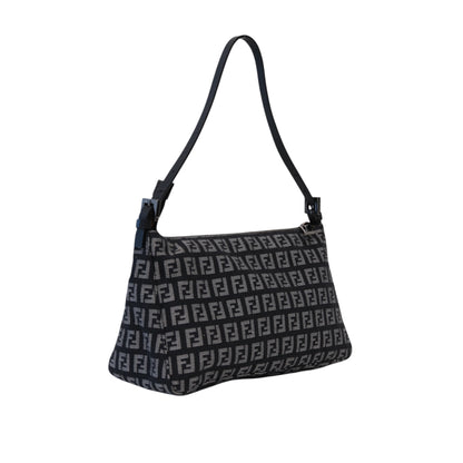 Fendi Zucchino Black Shoulder Bag