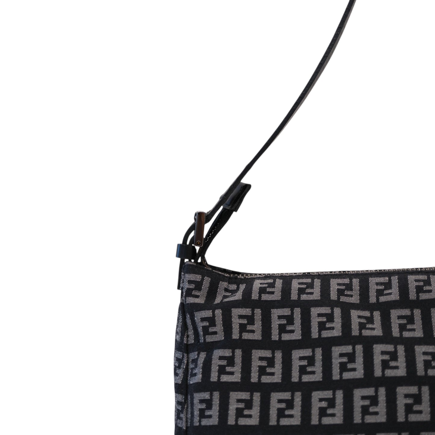 Fendi Zucchino Black Shoulder Bag
