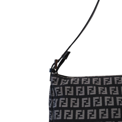 Fendi Zucchino Black Shoulder Bag