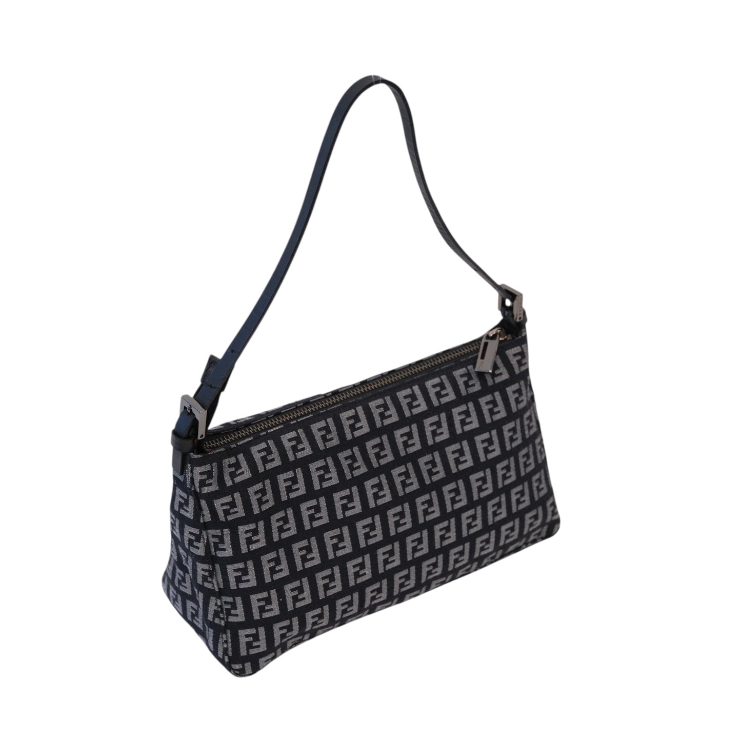 Fendi Zucchino Black Shoulder Bag