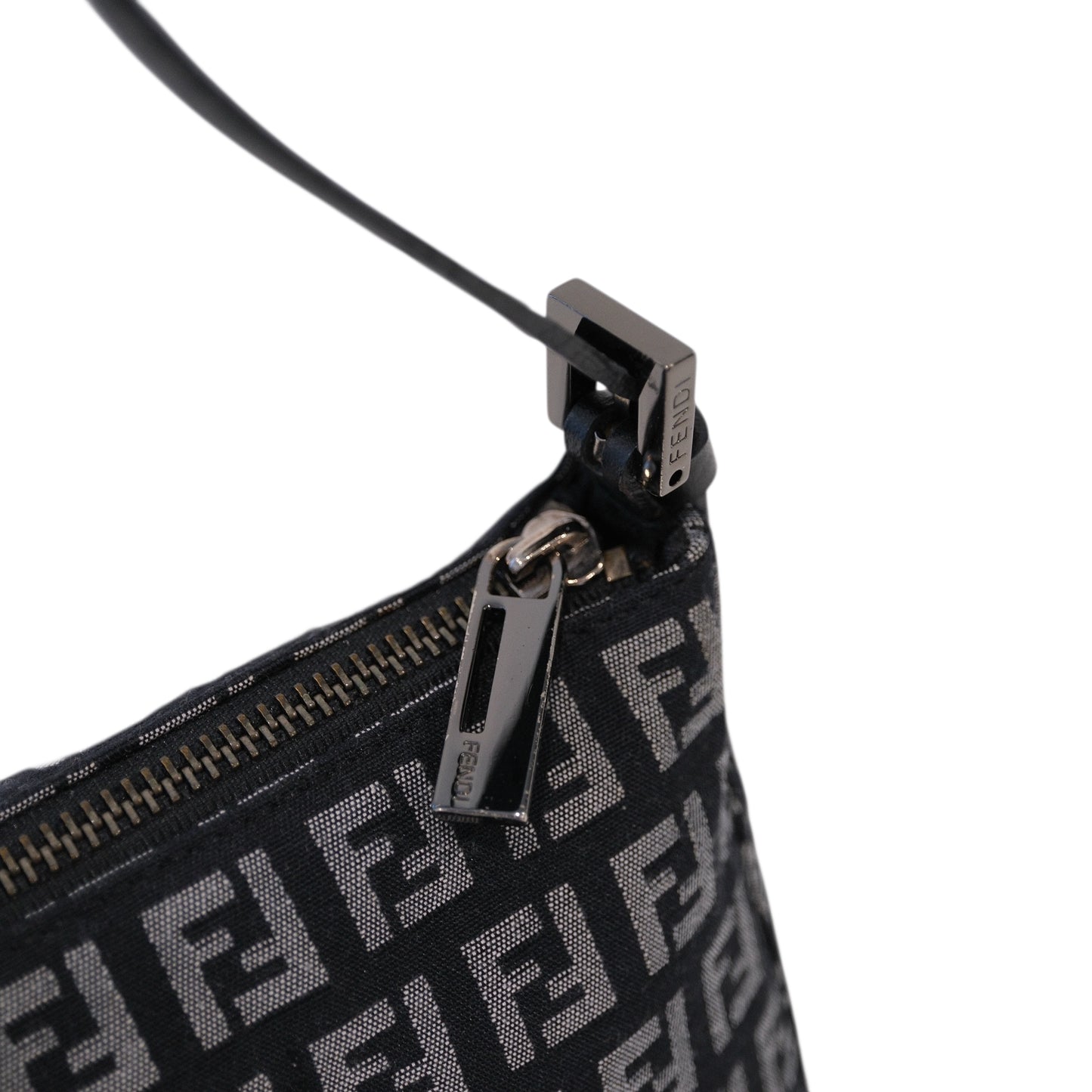 Fendi Zucchino Black Shoulder Bag