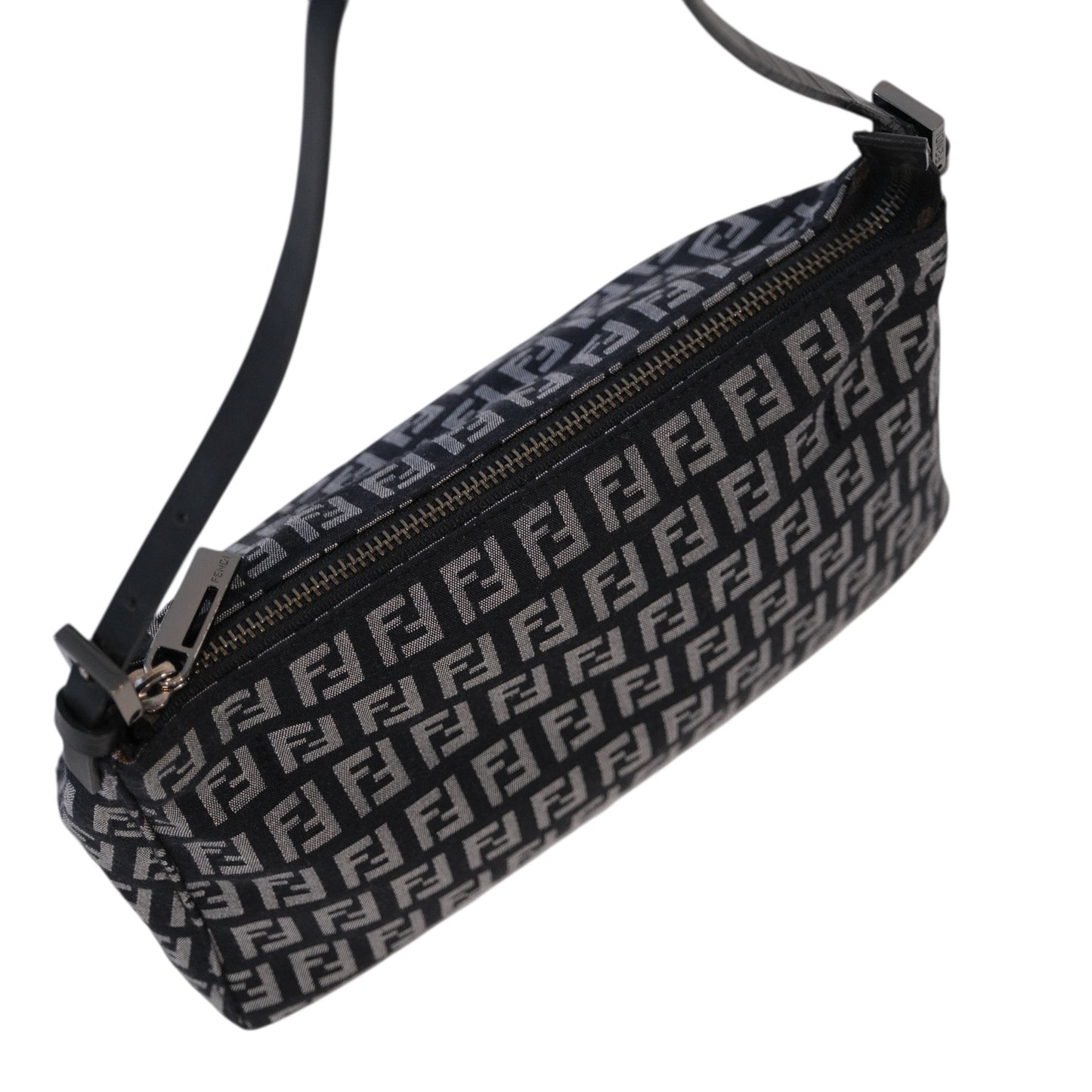 Fendi Zucchino Black Shoulder Bag