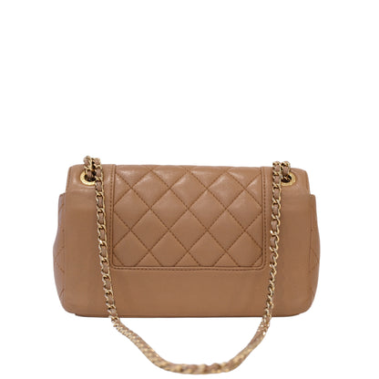 Chanel Mademoisell Small Beige Flap Bag