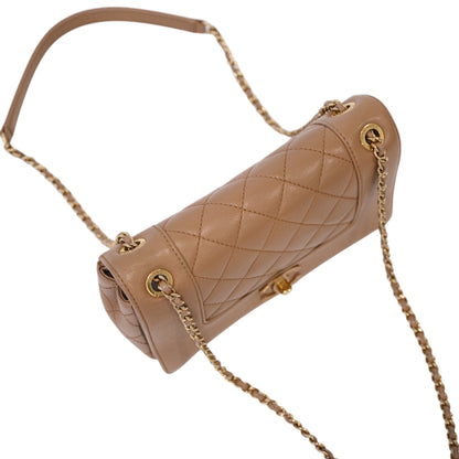 Chanel Mademoisell Small Beige Flap Bag