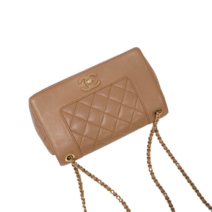 Chanel Mademoisell Small Beige Flap Bag