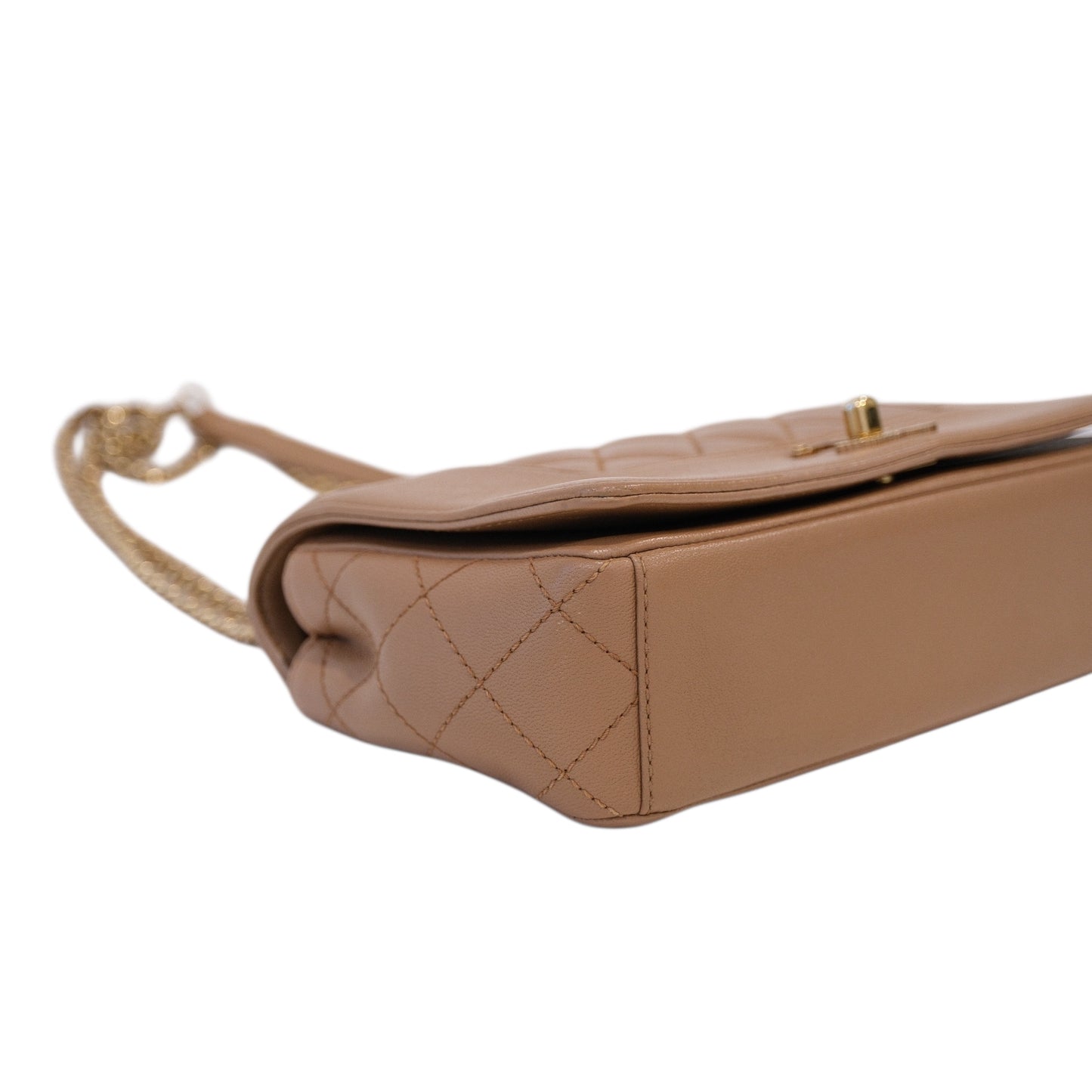 Chanel Mademoisell Small Beige Flap Bag