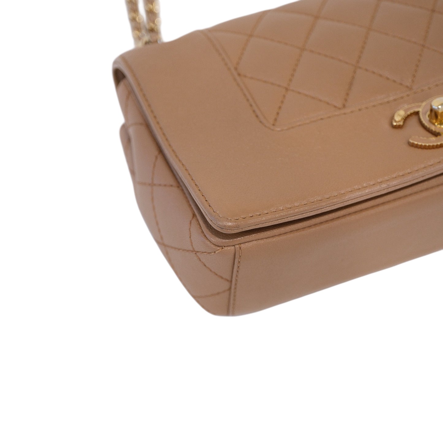 Chanel Mademoisell Small Beige Flap Bag
