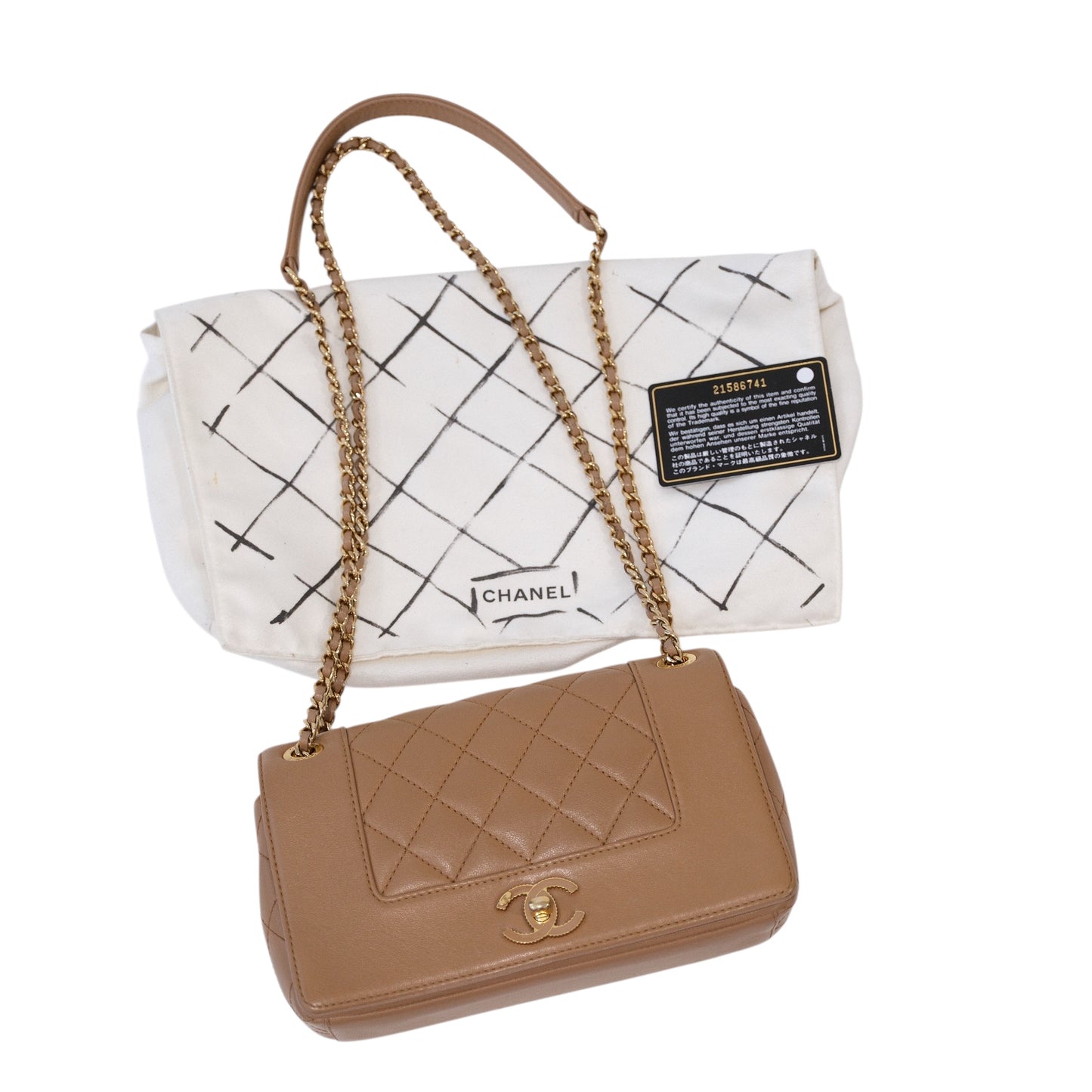 Chanel Mademoisell Small Beige Flap Bag