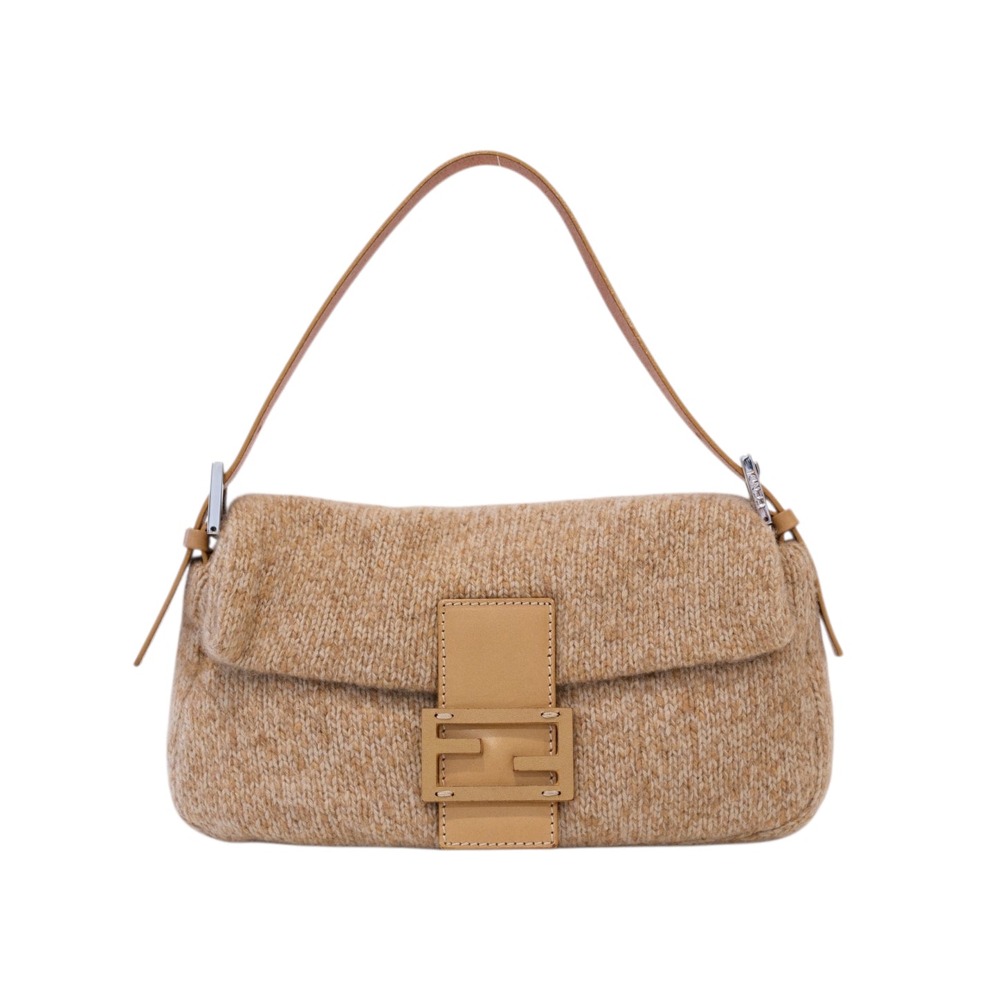 Fendi Mama Baguette Wool Shoulder Bag