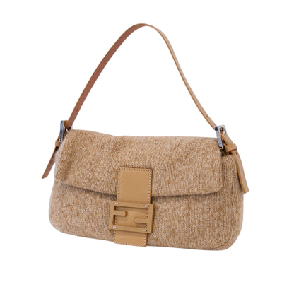 Fendi Mama Baguette Wool Shoulder Bag